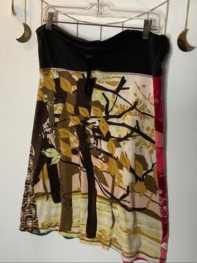 I Believe Panel Print Jersey Skirt